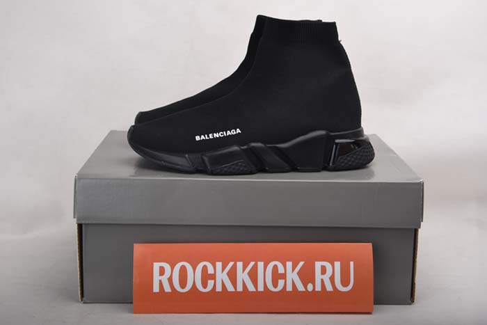 Ba*len*cia*ga speed trainer sneakers all black 483502 w05g0 1000