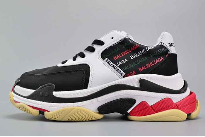 Ba*len*cia*ga black and white 17fw triple s 483560-w06e1-1011