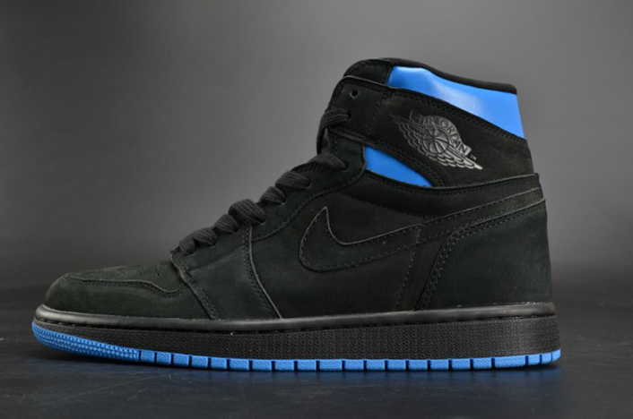 Air Jordan 1 Retro High OG ''Quai 54''  Black/Italy Blue-University Red mens AH1040-054