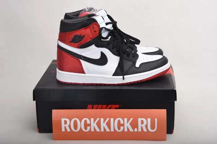 JORDAN 1 RETRO HIGH SATIN BLACK TOE - CD0461-016