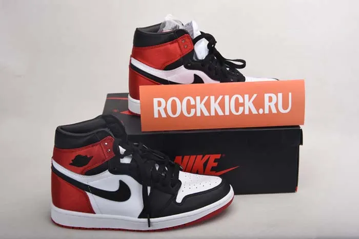 JORDAN 1 RETRO HIGH SATIN BLACK TOE - CD0461-016