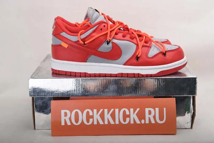 NIKE DUNK LOW OFF-WHITE UNIVERSITY RED - CT0856-600
