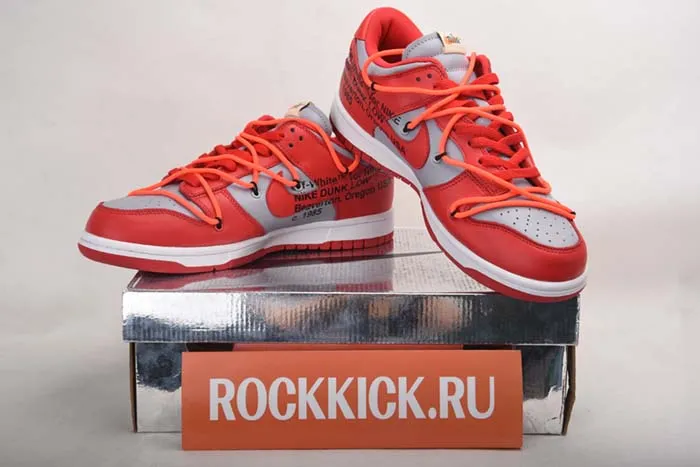 NIKE DUNK LOW OFF-WHITE UNIVERSITY RED - CT0856-600