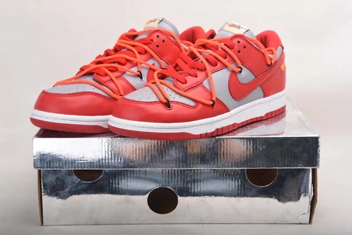 NIKE DUNK LOW OFF-WHITE UNIVERSITY RED - CT0856-600