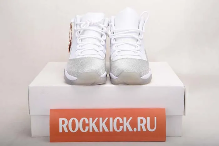 JORDAN 11 RETRO WHITE METALLIC SILVER - AR0715-100