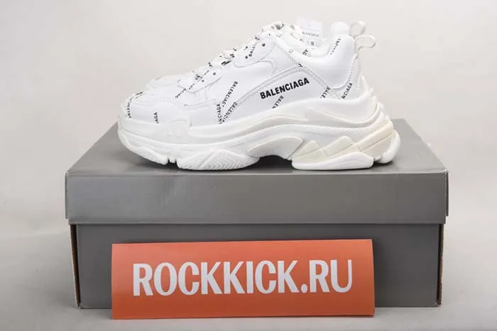Ba*len*cia*ga triple s trainers white letters 541624 w09o1 8013