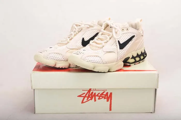 NIKE AIR ZOOM SPIRIDON CAGED STUSSY- FOSSIL CQ5486-200