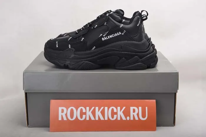 Ba*len*cia*ga triple s black sneaker 524039-w06e2-2020