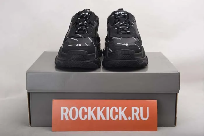 Ba*len*cia*ga triple s black sneaker 524039-w06e2-2020