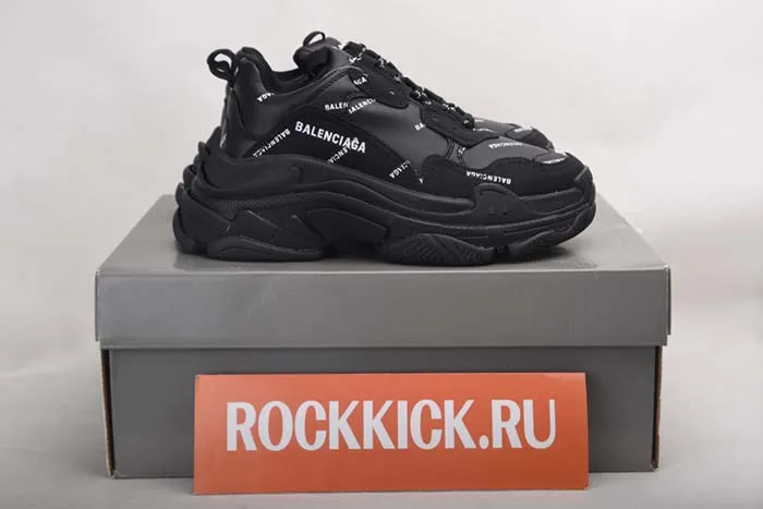 Ba*len*cia*ga triple s black sneaker 524039-w06e2-2020