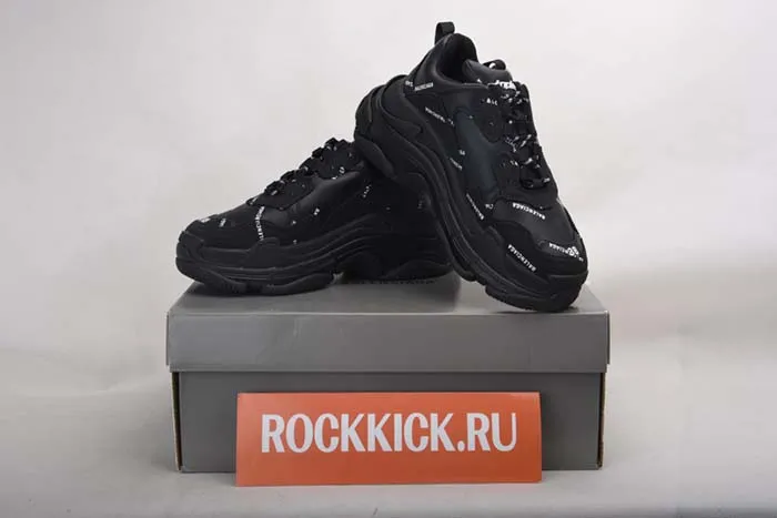 Ba*len*cia*ga triple s black sneaker 524039-w06e2-2020