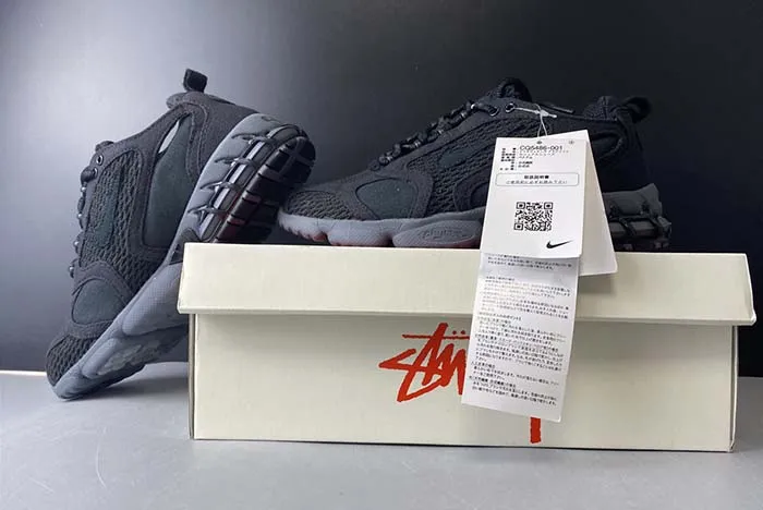 Stussy x Nike Air Zoom Spiridon Caged CQ5486-200 BLACK