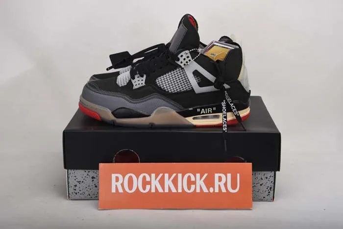 OFF WHITE x Air Jordan 4 “Bred” CV9388 001