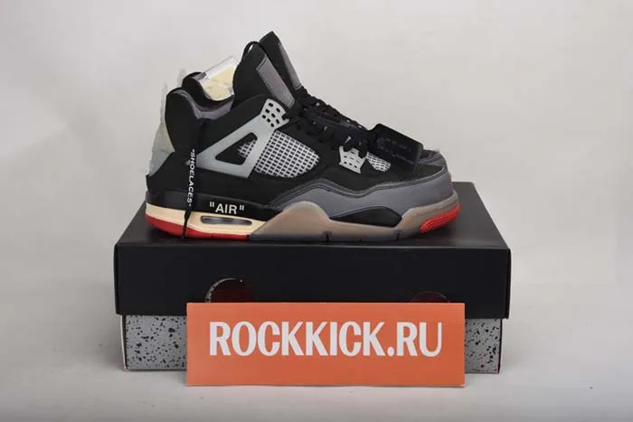 OFF WHITE x Air Jordan 4 “Bred” CV9388 001