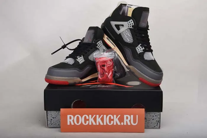 OFF WHITE x Air Jordan 4 “Bred” CV9388 001