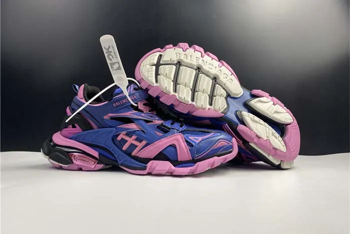 Ba*len*cia*ga led track trainers dark blue pink