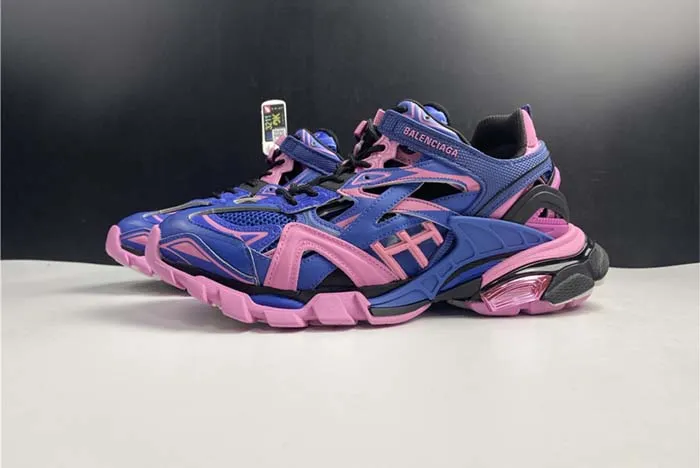 Ba*len*cia*ga led track trainers dark blue pink