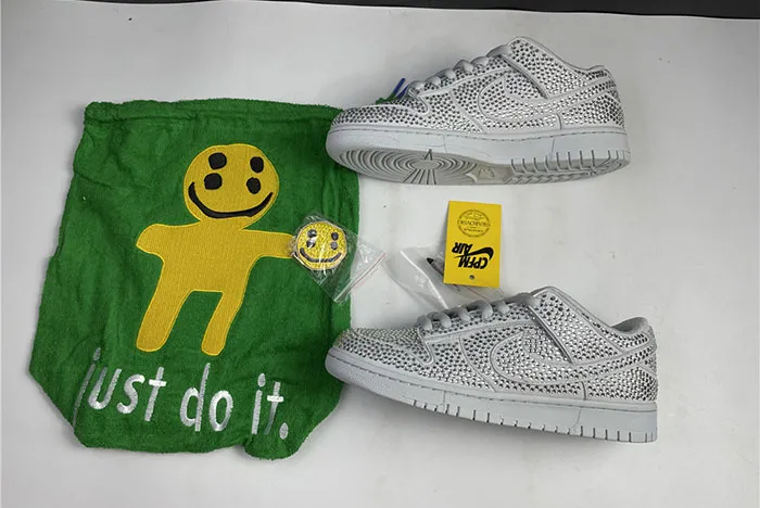 White and Blue Technical Mesh and Gray Calfskin