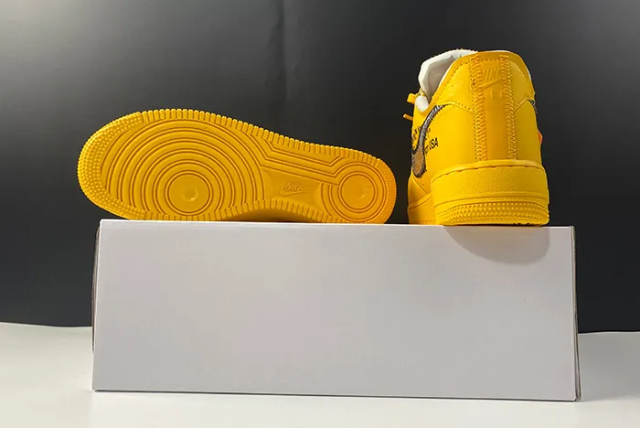 Off White x Nike Air Force 1 University Gold DD1876 100