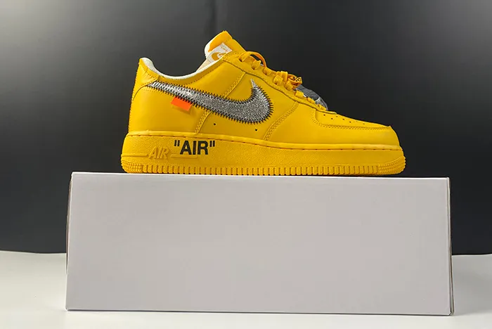 Off White x Nike Air Force 1 University Gold DD1876 100