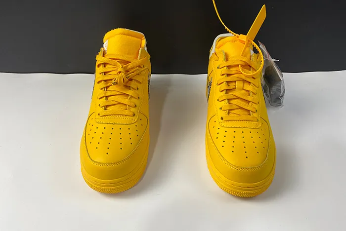 Off White x Nike Air Force 1 University Gold DD1876 100