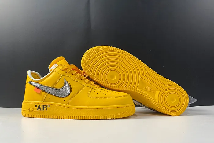 Off White x Nike Air Force 1 University Gold DD1876 100