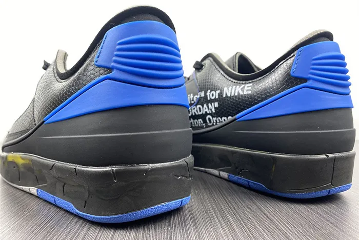 Off White x Air Jordan 2 Low Black Varsity Royal DJ4375 004