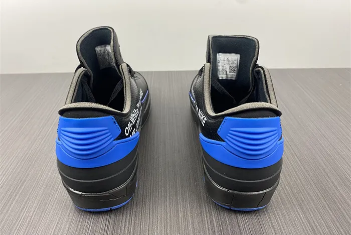 Off White x Air Jordan 2 Low Black Varsity Royal DJ4375 004