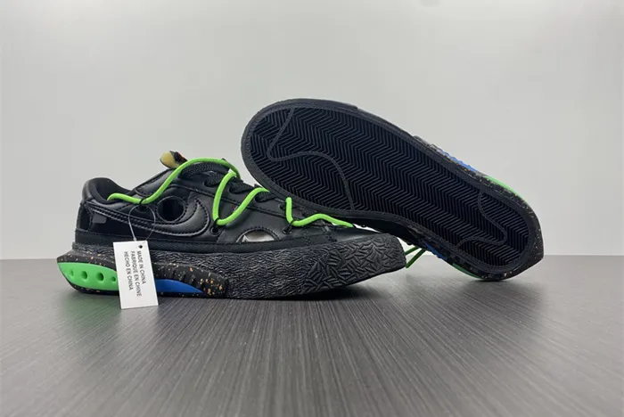 Off-White x Nike Blazer Low Black Green DH7863-001