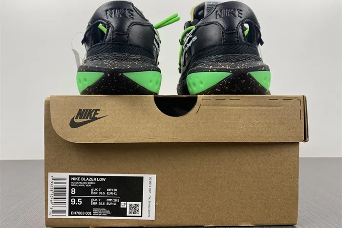 Off-White x Nike Blazer Low Black Green DH7863-001