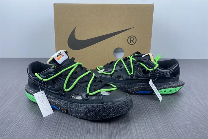 Off-White x Nike Blazer Low Black Green DH7863-001