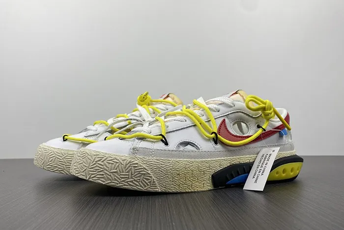 Off White x Nike Blazer Low White University Red DH7863-100