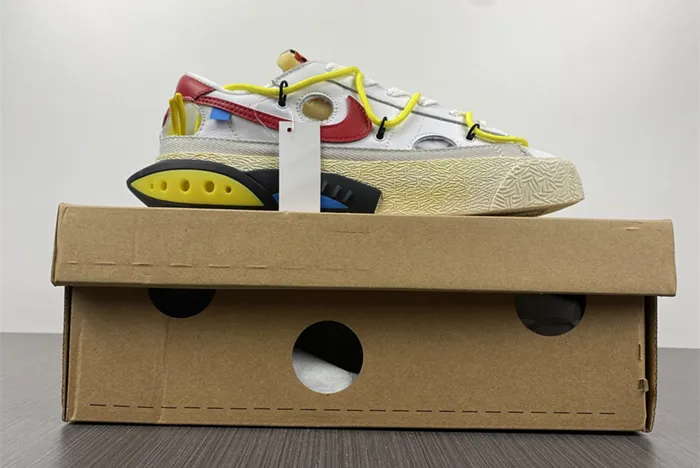 Off White x Nike Blazer Low White University Red DH7863-100