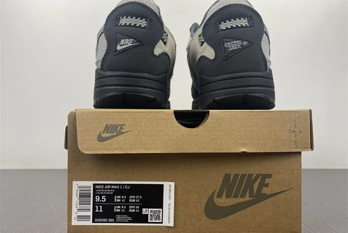 Travis Scott Nike Air Max 1 Wolf Grey Silver Black DO9392-001