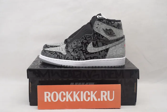 Air Jordan 1 High OG Rebellionaire Black White Particle Grey 555088-036