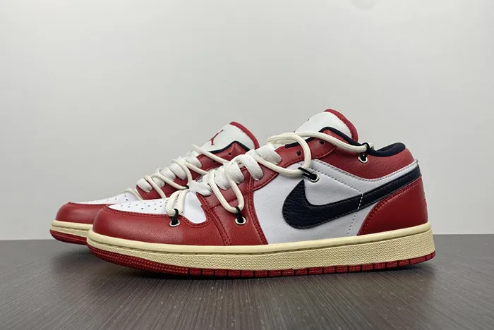 Air Jordan 1 Low White Gym Red University 553558-118