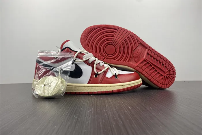Air Jordan 1 Low White Gym Red University 553558-118