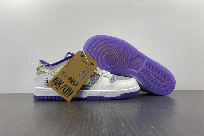 Union X Nike DUNK LOW grey Purple DJ9649-500