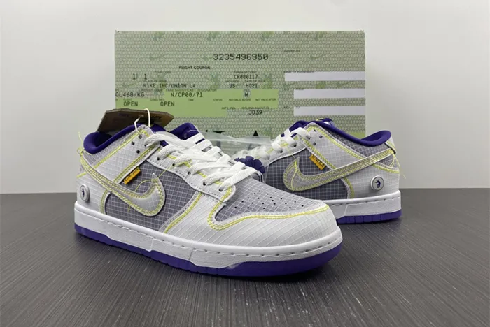 Union X Nike DUNK LOW grey Purple DJ9649-500