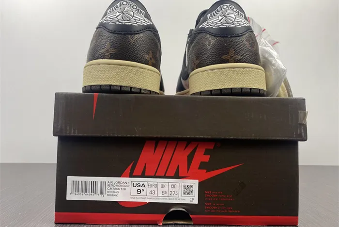 Fragment X Travis Scott X Air Jordan 1 Low LV CM7866-126