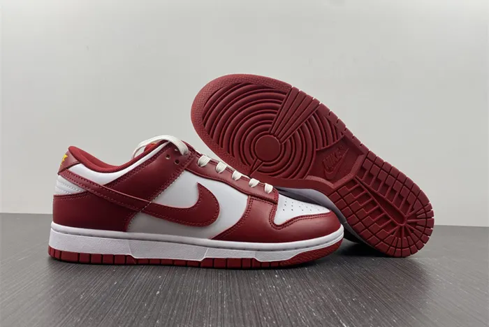 Nike Dunk Low Cardinal White Gym Red DD1391 602