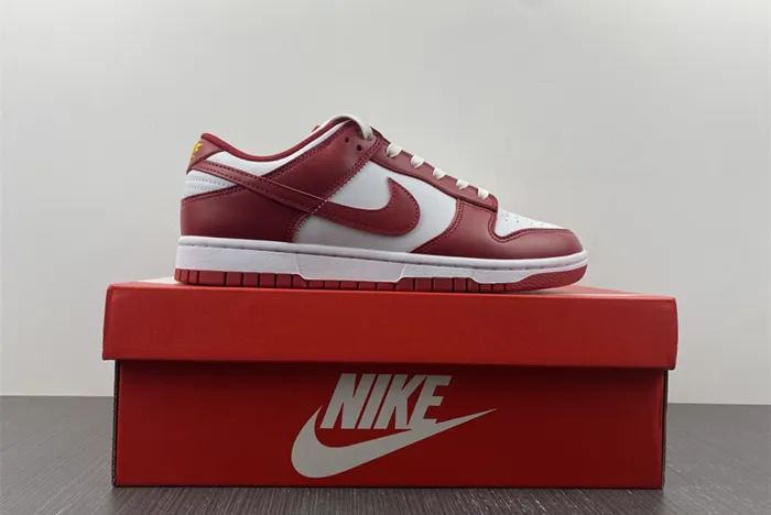 Nike Dunk Low Cardinal White Gym Red DD1391 602