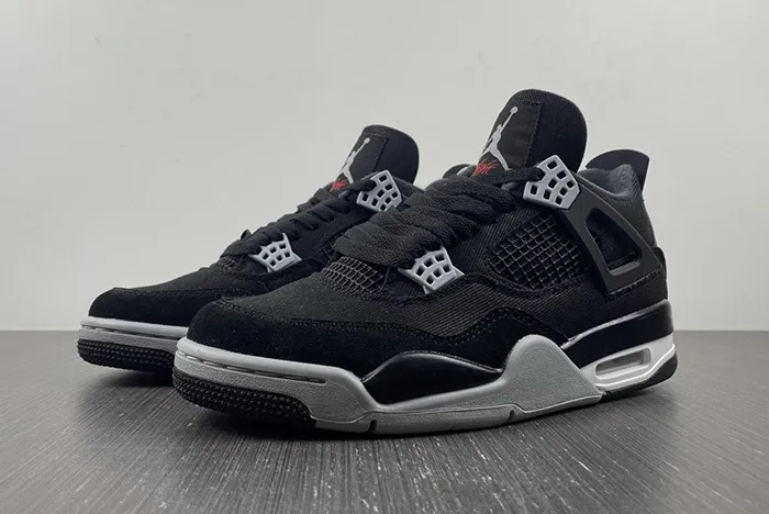 AIR JORDAN 4 RETRO BLACK CANVAS DH7138-006