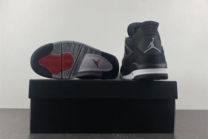 AIR JORDAN 4 RETRO BLACK CANVAS DH7138-006