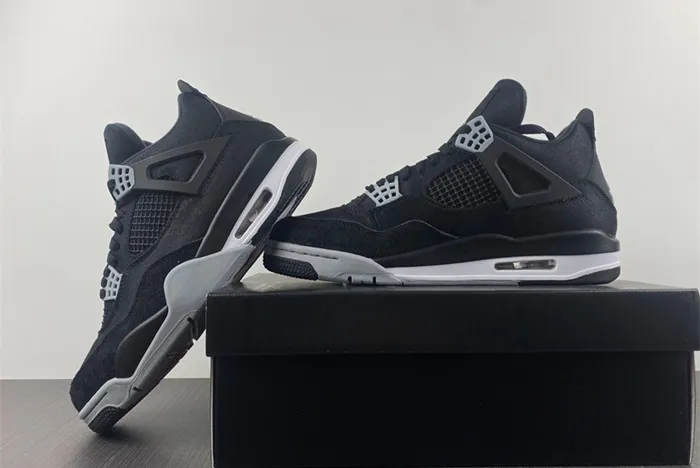 AIR JORDAN 4 RETRO BLACK CANVAS DH7138-006
