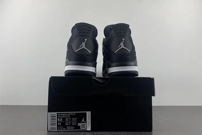 AIR JORDAN 4 RETRO BLACK CANVAS DH7138-006