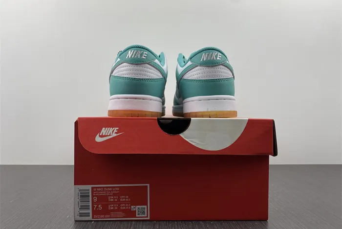 Nike Dunk Low White Turquoise Green Orange DV2190 100