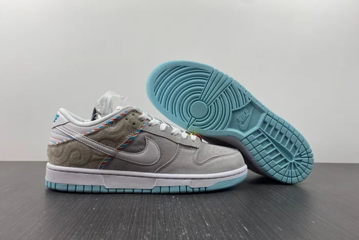 Nike Dunk Low Barber Shop Grey White Red Blue DH7614 500