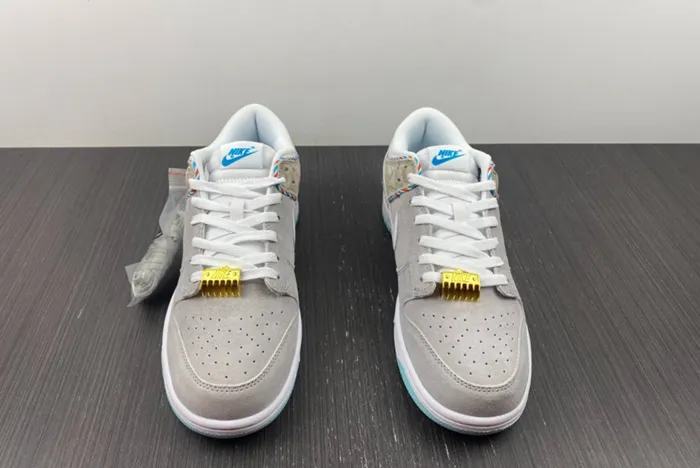 Nike Dunk Low Barber Shop Grey White Red Blue DH7614 500