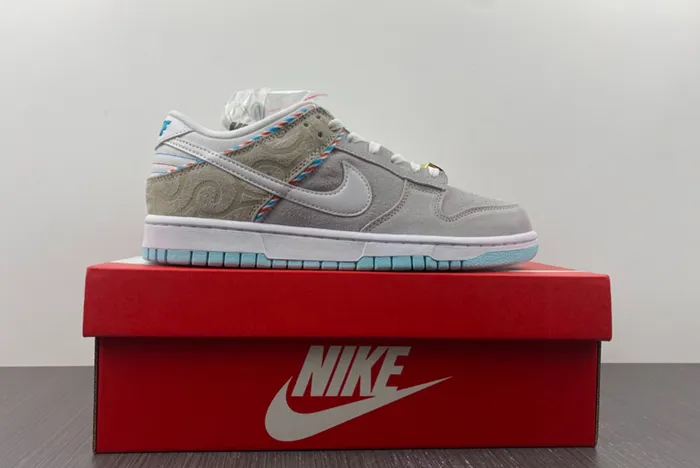 Nike Dunk Low Barber Shop Grey White Red Blue DH7614 500